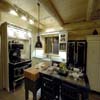 kitchen in log home display